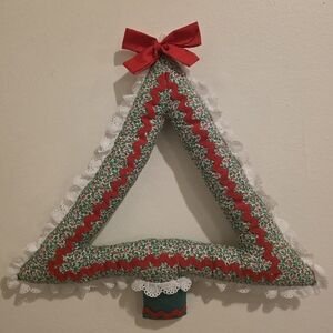 Festive Red and Green Holiday Tree Decoration
